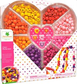 COFFRET COEUR - PERLES BOIS